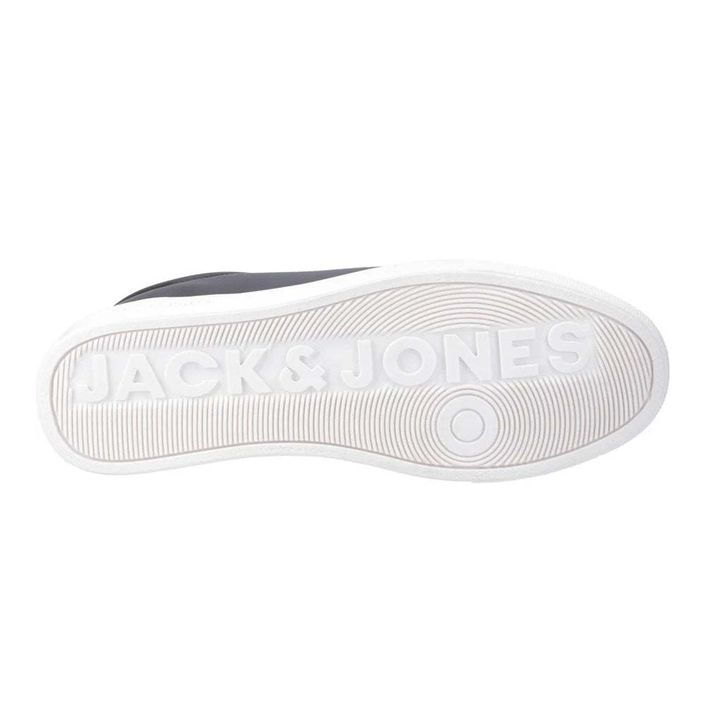Anthracite - Pack Shot - Jack And Jones Mens Galaxy Leather Trainers