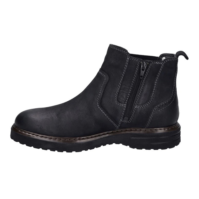 Black - Side - Bejo Mens Nubuck Chelsea Boots