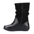Black - Side - Fleet & Foster Womens-Ladies Starling Leather Mid Boots