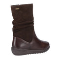 Brown - Back - Fleet & Foster Womens-Ladies Starling Leather Mid Boots