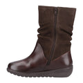 Brown - Side - Fleet & Foster Womens-Ladies Starling Leather Mid Boots