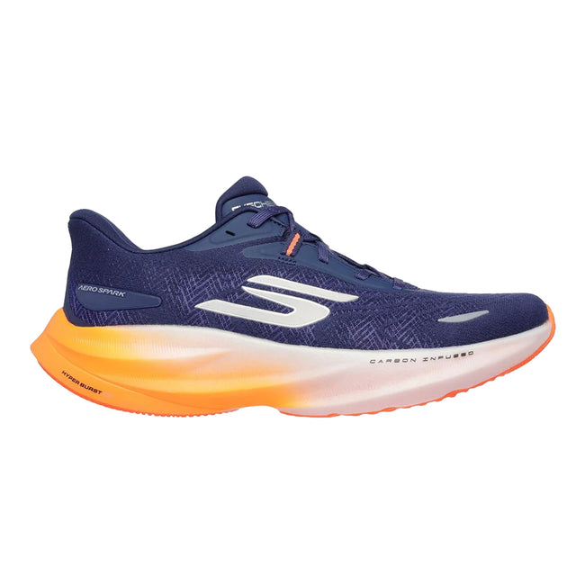 Navy-Orange - Side - Skechers Mens Go Run Ride 12 Trainers