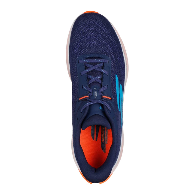 Navy-Orange - Lifestyle - Skechers Mens Go Run Ride 12 Trainers