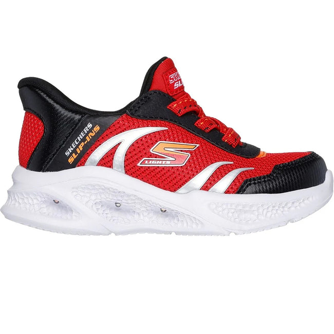 Red-Black - Back - Skechers Mens Meteor Lights Trainers