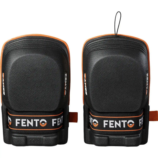 Black-Orange - Front - Fento Original Hard Cap Knee Pads (Pack of 2)