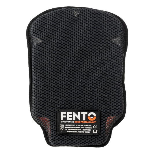 Black-Orange - Front - Fento Pocket Knee Pad Inserts