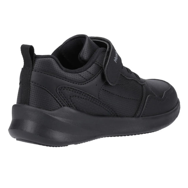 Black - Back - Hush Puppies Boys Marling School Shoes