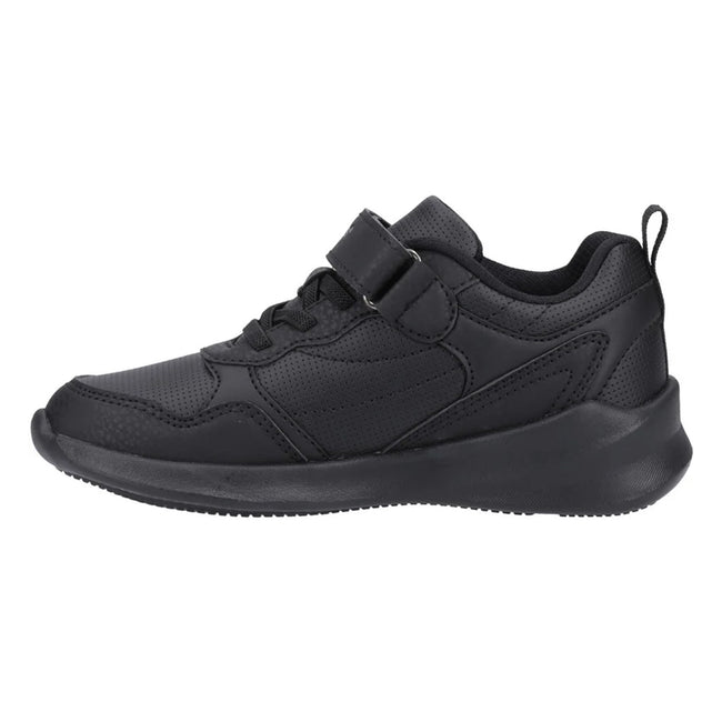 Black - Side - Hush Puppies Boys Marling School Shoes