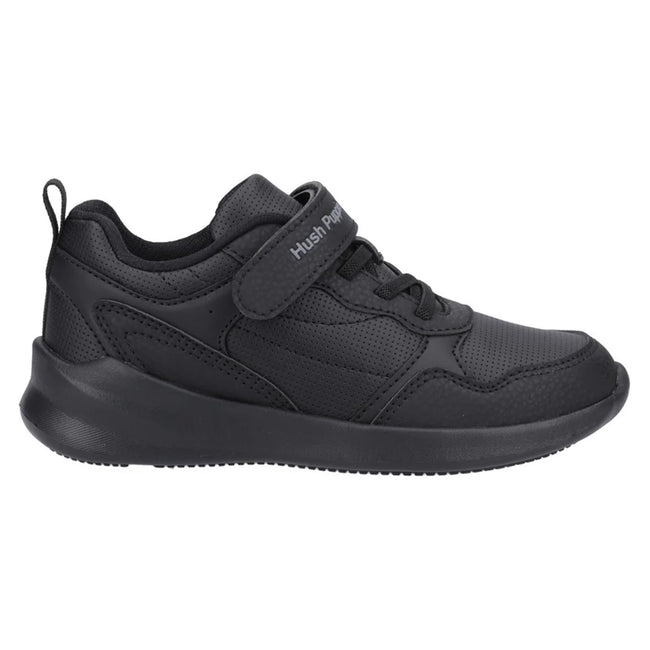 Black - Lifestyle - Hush Puppies Boys Marling School Shoes