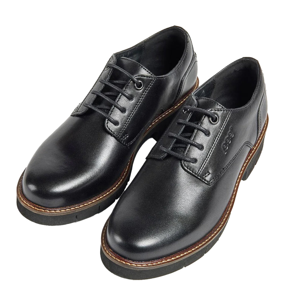 Black - Lifestyle - POD Girls Kinsley Leather School Derby Shoes