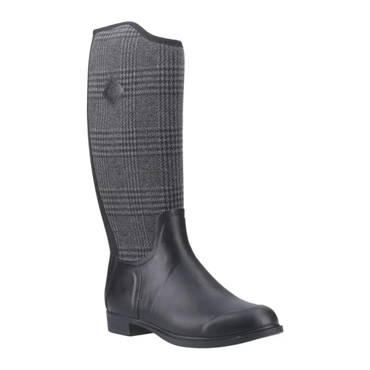Black - Front - Muck Boots Womens-Ladies Derby Tall Wellington Boots