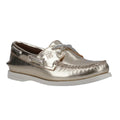 Gold - Front - Sperry Womens-Ladies Authentic 2 Leather Boat Shoes