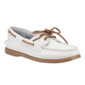 White-Gum - Front - Sperry Womens-Ladies Authentic 2 Leather Boat Shoes