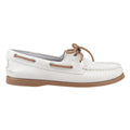 White-Gum - Side - Sperry Womens-Ladies Authentic 2 Leather Boat Shoes