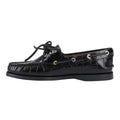 Black - Side - Sperry Womens-Ladies Authentic 2 Leather Boat Shoes