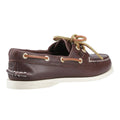 Brown - Back - Sperry Womens-Ladies Authentic 2 Leather Boat Shoes