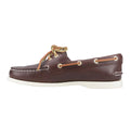 Brown - Side - Sperry Womens-Ladies Authentic 2 Leather Boat Shoes
