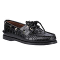 Black - Front - Sperry Womens-Ladies Authentic 2 Leather Boat Shoes