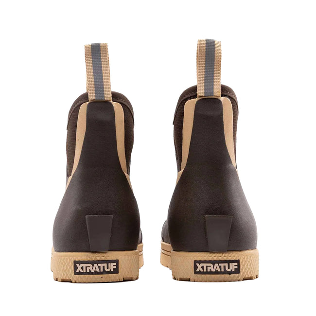 Brown - Back - Xtratuf Mens Wheelhouse Ankle Deck Boots