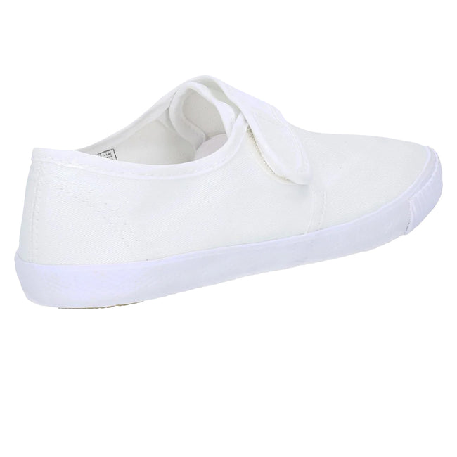 White - Side - Mirak CSG-99248 Childrens Plimsolls - Unisex Boys-Girls Gym Shoes