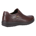 Brown - Back - Fleet & Foster Mens Magpie Leather Loafers