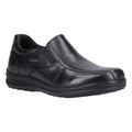 Black - Front - Fleet & Foster Mens Magpie Leather Loafers
