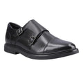 Black - Front - Hush Puppies Mens Kane Monk Leather Loafers