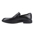 Black - Side - Hush Puppies Mens Knox Leather Loafers