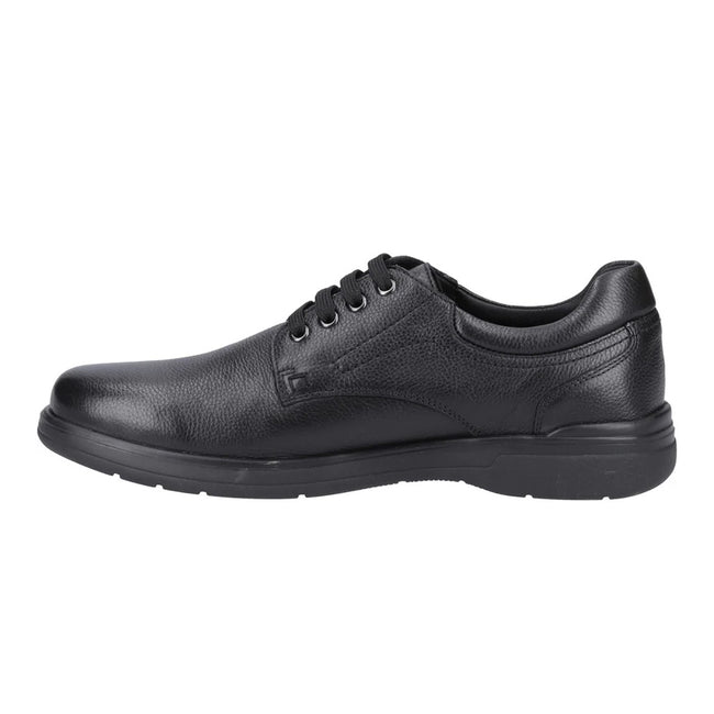 Black - Side - Hush Puppies Mens Marco Lace Up Shoes