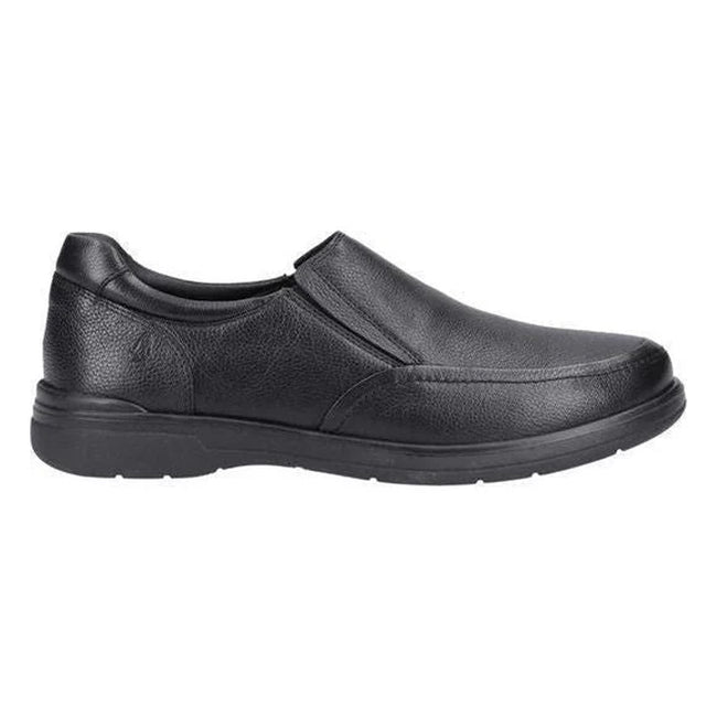 Black - Lifestyle - Hush Puppies Mens Matthew Leather Slip-on Loafers