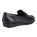 Black - Back - Hush Puppies Womens-Ladies Shelby Leather Loafers
