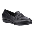 Black - Front - Hush Puppies Womens-Ladies Shelby Leather Loafers