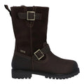 Brown - Lifestyle - Hunter Womens-Ladies Ness Full Grain Leather Biker Boots