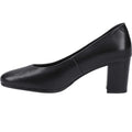 Black - Pack Shot - Hush Puppies Womens-Ladies Ivana Leather Court Shoes