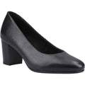 Black - Front - Hush Puppies Womens-Ladies Ivana Leather Court Shoes