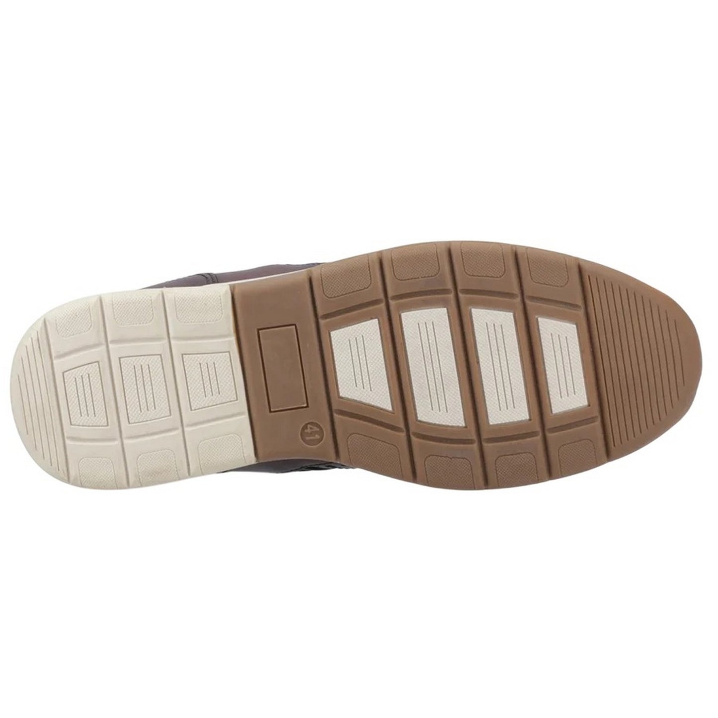 Tan-Brown - Pack Shot - POD Mens Arrow Leather Trainers