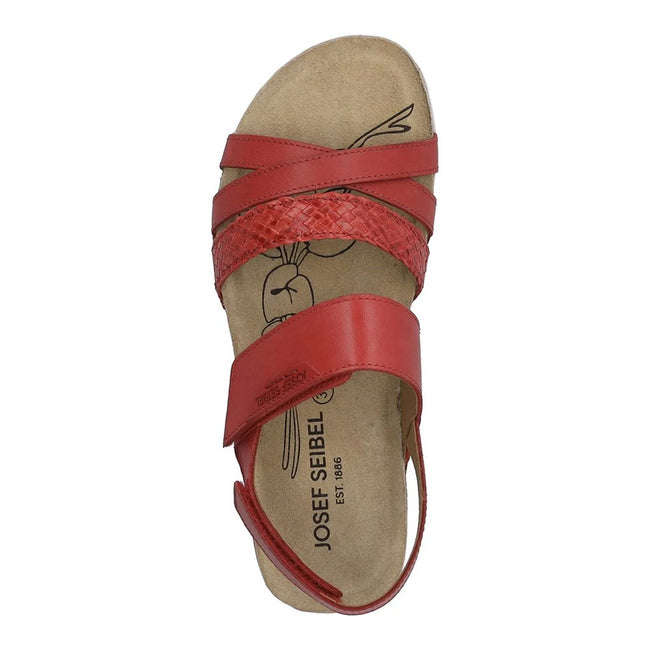 Red - Pack Shot - Josef Seibel Womens-Ladies Lucie Leather Sandals