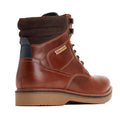 Chestnut - Back - Base London Mens Bradley Leather Ankle Boots