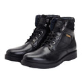Black - Close up - Base London Mens Bradley Leather Ankle Boots