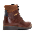 Brown - Back - Base London Mens Bradley Leather Ankle Boots