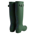 Hunter Green - Back - Hunter Womens-Ladies Original Tall Tartan Wellington Boots
