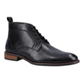 Black - Front - Hush Puppies Mens Declan Leather Ankle Boots