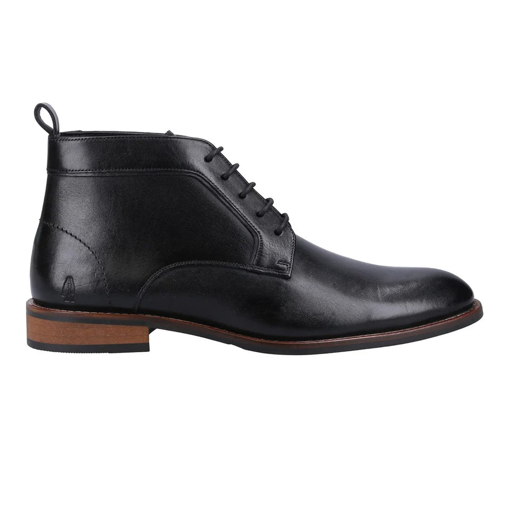 Black - Lifestyle - Hush Puppies Mens Declan Leather Ankle Boots