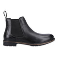 Black - Front - Hush Puppies Mens Justin Leather Chelsea Boots