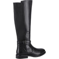 Black - Back - Hush Puppies Womens-Ladies Victoria Leather Long Boots