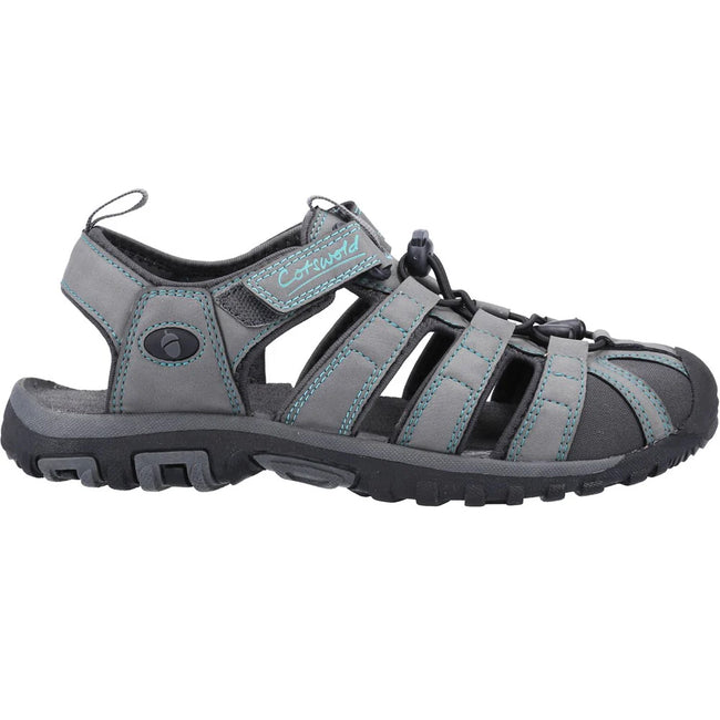 Grey-Turquoise - Lifestyle - Cotswold Womens-Ladies Colesbourne Recycled Sandals