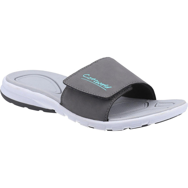 Grey - Front - Cotswold Womens-Ladies Windrush Recycled Sliders