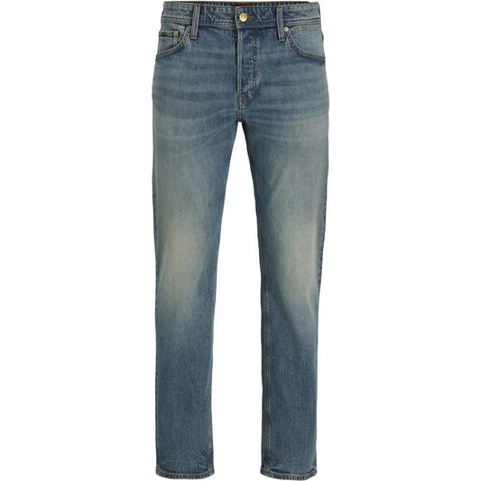 Blue Denim - Front - Jack And Jones Mens Mike Tapered Jeans