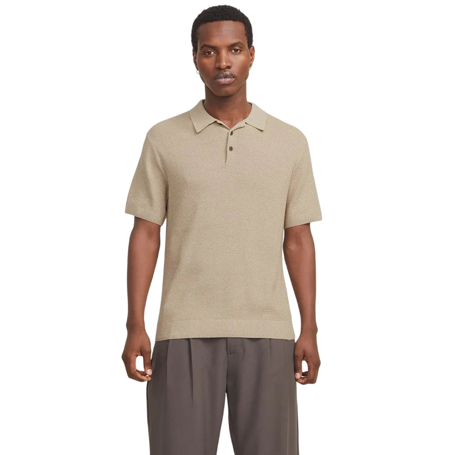 Greige - Lifestyle - Jack And Jones Mens Polo Shirt