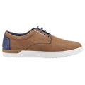 Tan - Side - Hush Puppies Mens Joey Suede Lace Up Trainers
